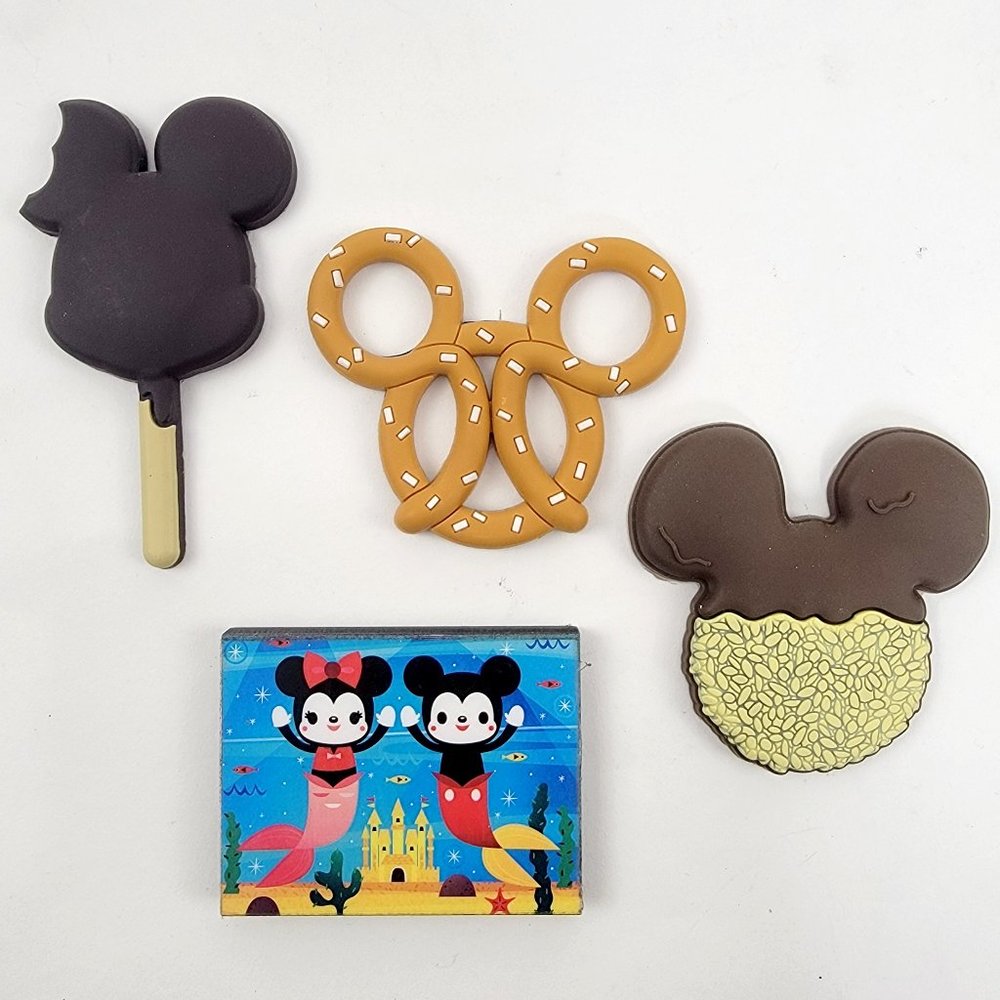 Bundle of Disney Parks Magnets Mickey Minnie Mouse Snacks Pretzel Ice Cream